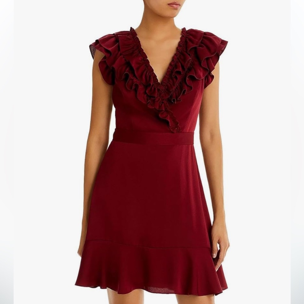 BCBG MAXAZRIA size 0 color Cabernet cocktail dress